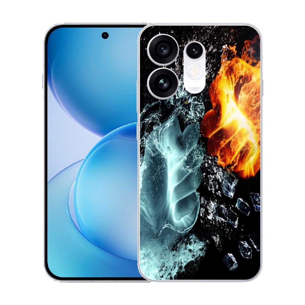 Gélový kryt mmCase na Oppo Reno 16 5G - voda a oheň
