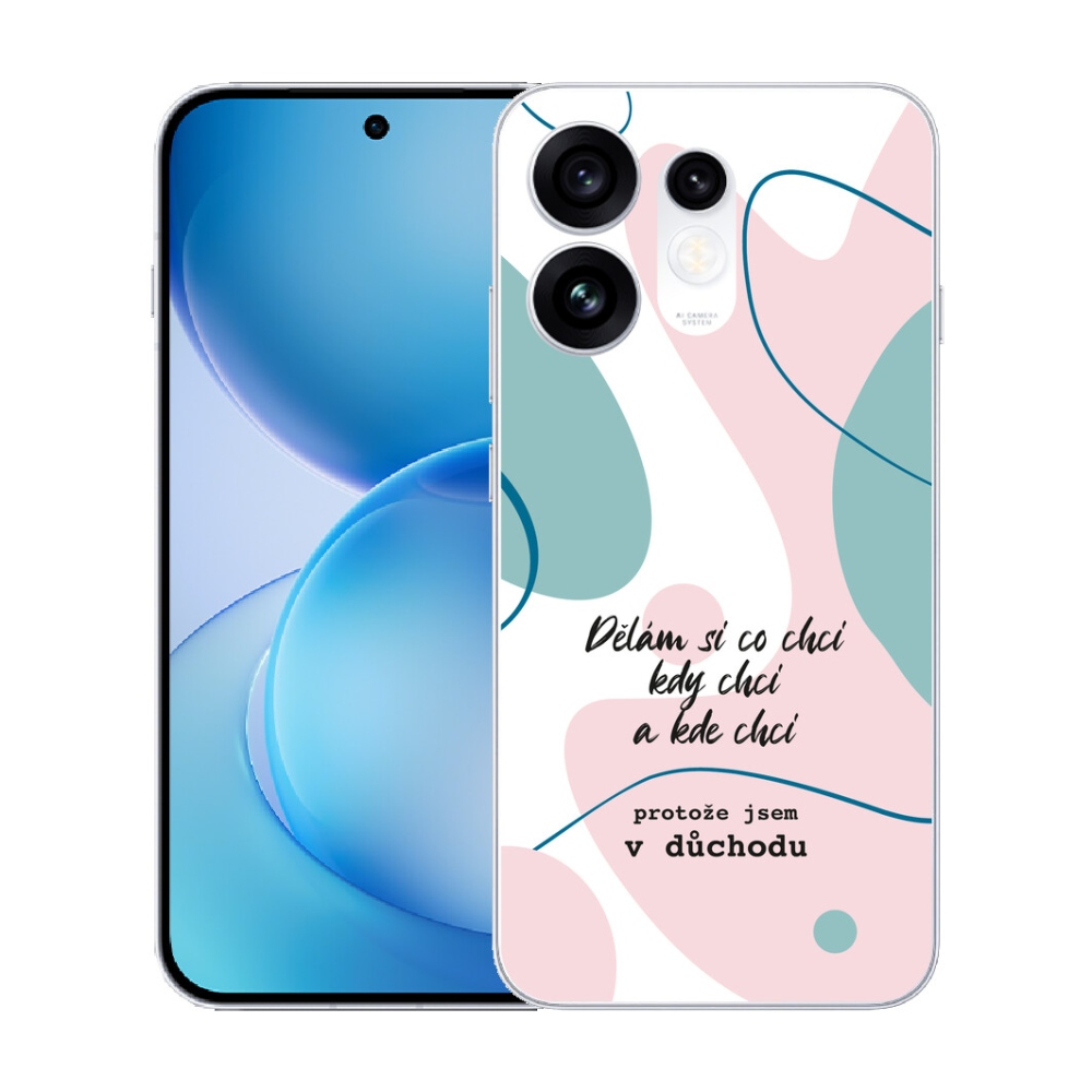 Gélový kryt mmCase na Oppo Reno 16 5G - vtipný text 10 biele pozadie