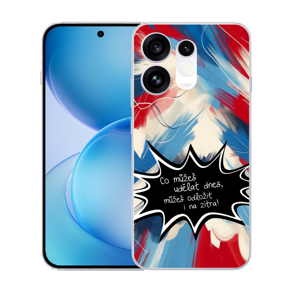 Gélový kryt mmCase na Oppo Reno 16 5G - vtipný text 9 čierne pozadie