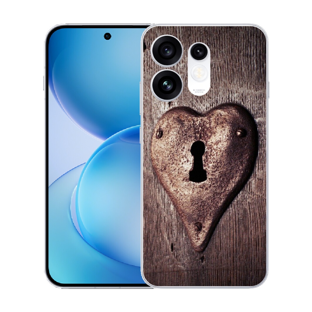 Gélový kryt mmCase na Oppo Reno 16 5G - zámok v tvare srdca