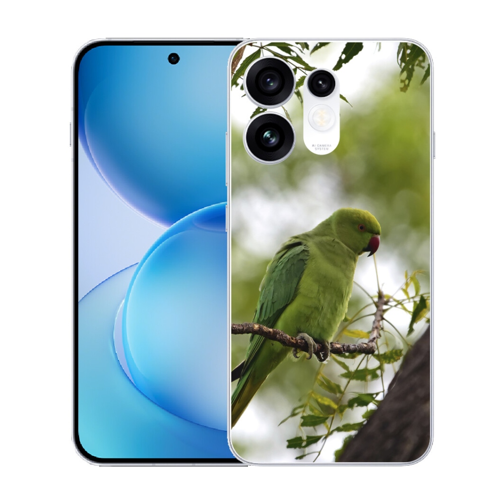 Gélový kryt mmCase na Oppo Reno 16 5G - zelený papagáj