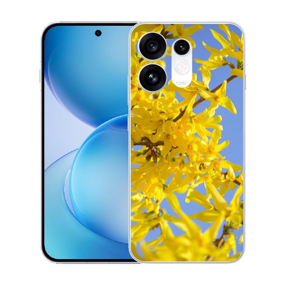 Gélový kryt mmCase na Oppo Reno 16 5G - žlté kvety