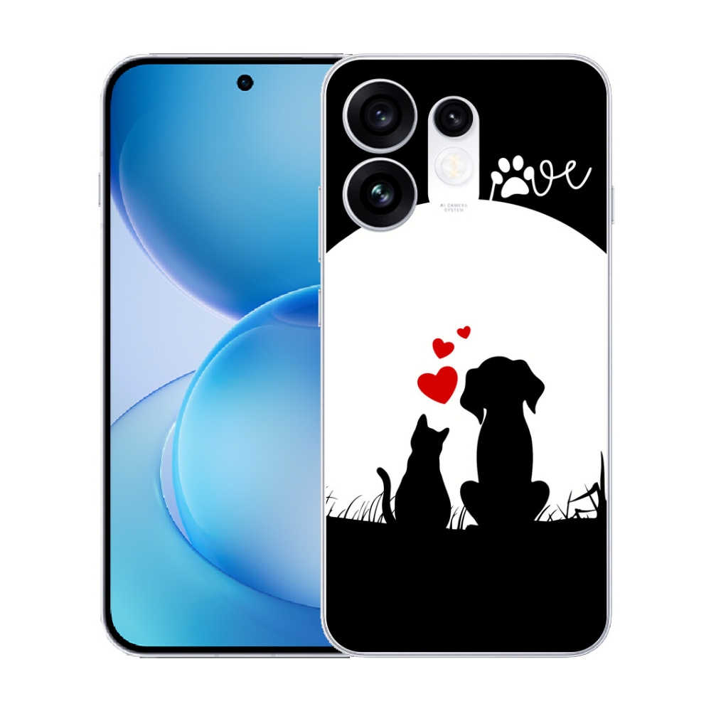 Gélový kryt mmCase na Oppo Reno 16 5G - zvieracia láska