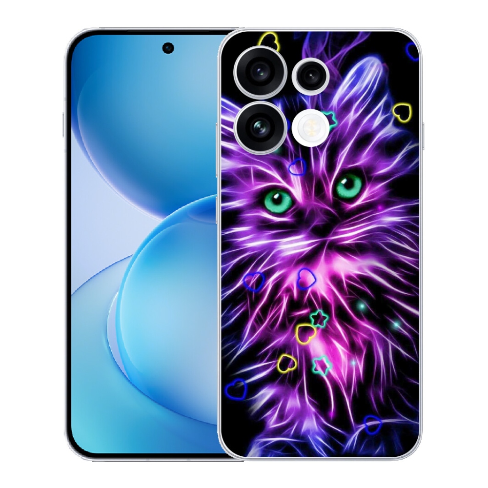 Gélový kryt mmCase na Oppo Reno 16 FS 5G - abstraktná mačka