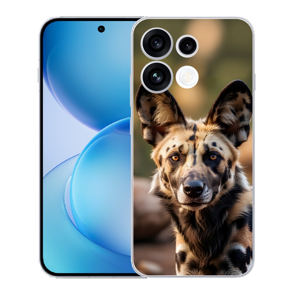 Gélový kryt mmCase na Oppo Reno 16 FS 5G - africký divoký pes