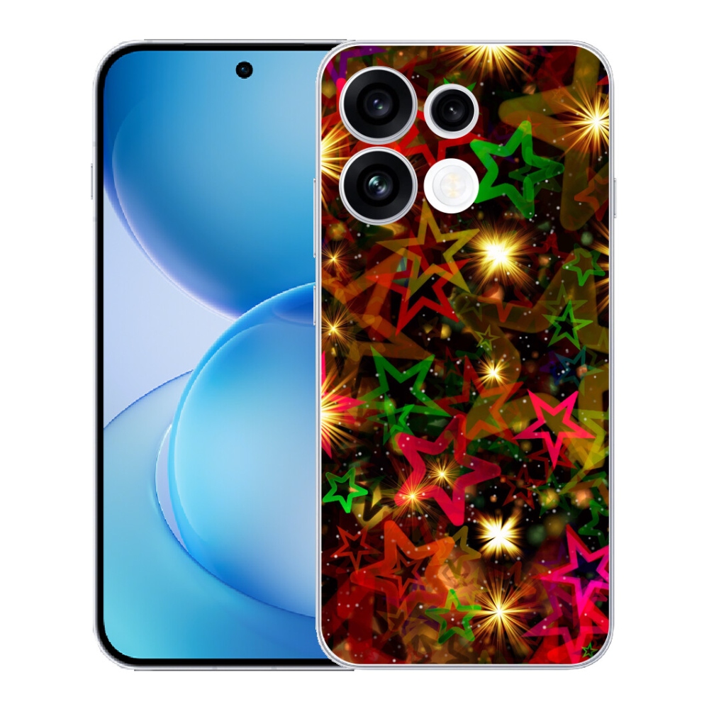 Gélový kryt mmCase na Oppo Reno 16 FS 5G - farebné hviezdičky