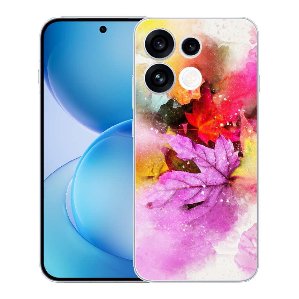 Gélový kryt mmCase na Oppo Reno 16 FS 5G - farebné listy