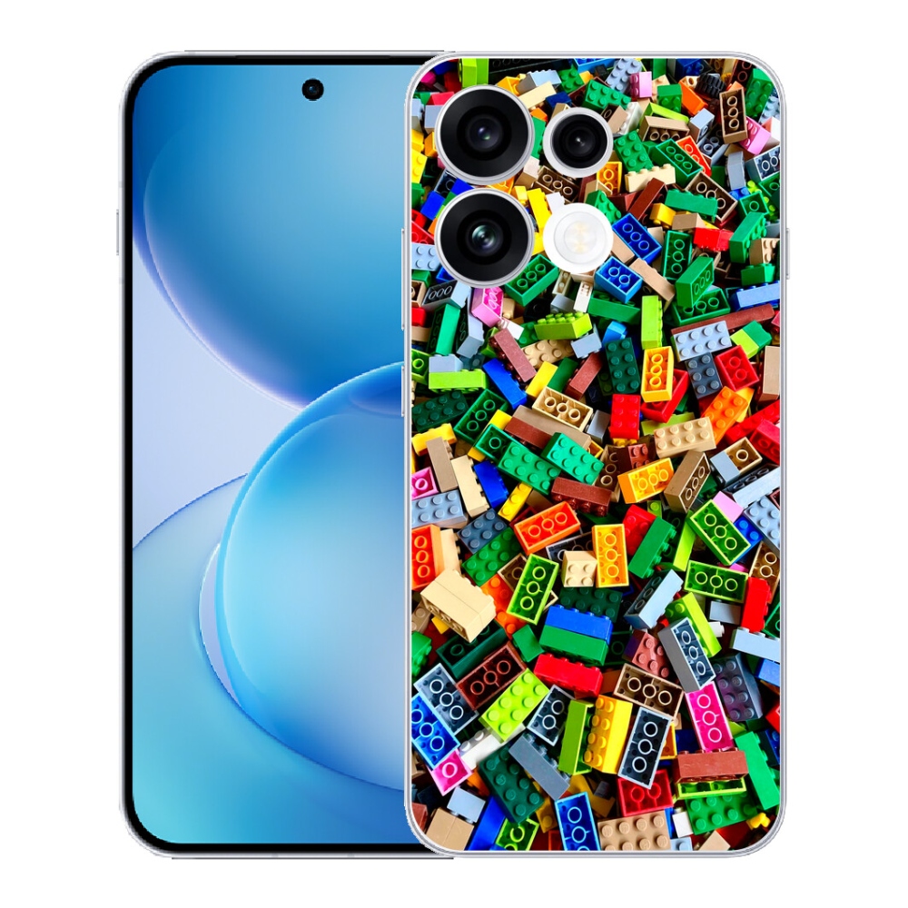 Gélový kryt mmCase na Oppo Reno 16 FS 5G - farebné stavebné kocky