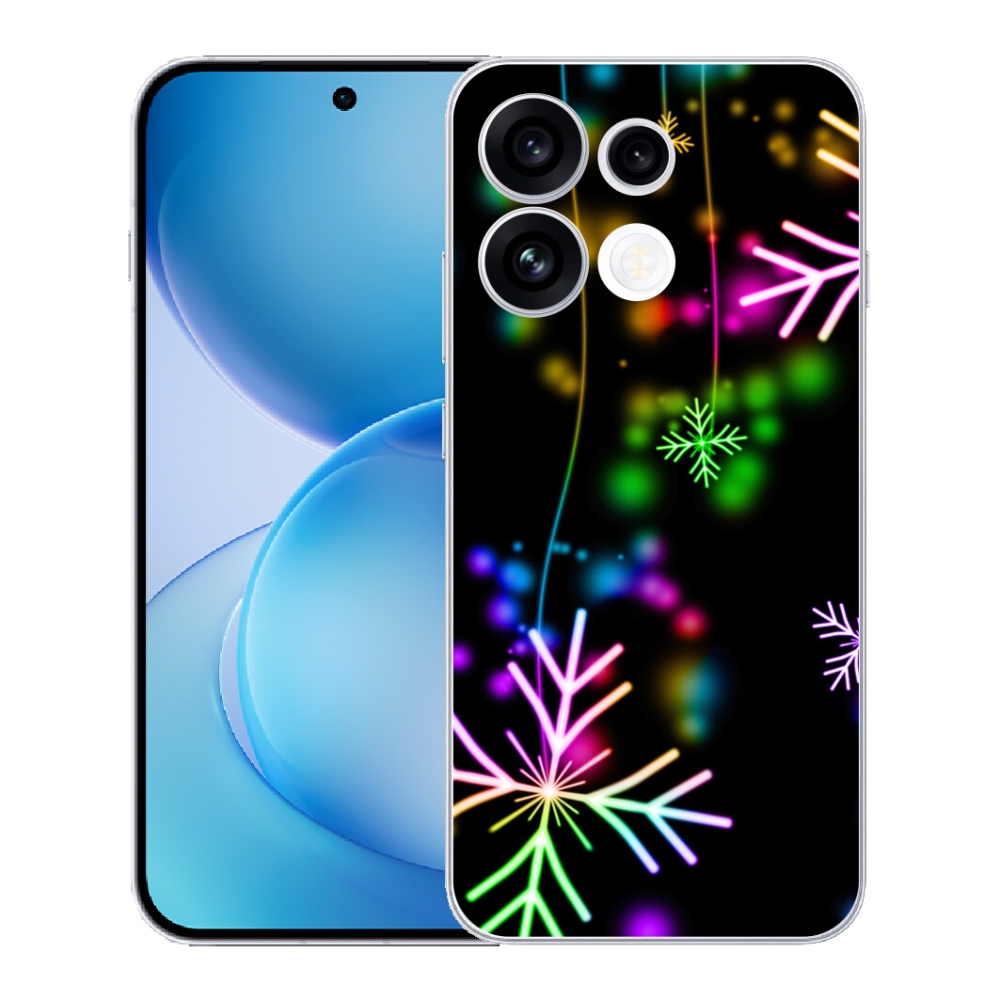 Gélový kryt mmCase na Oppo Reno 16 FS 5G - farebné vločky