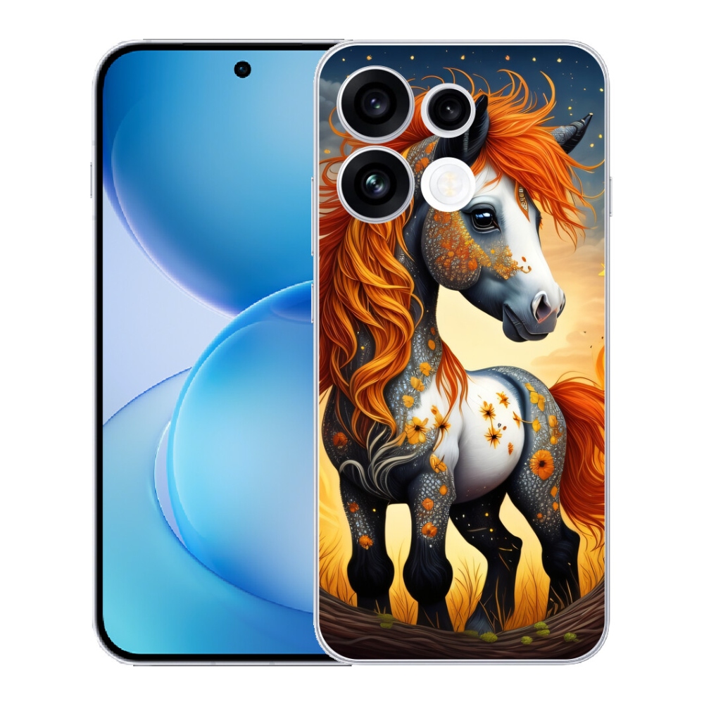 Gélový kryt mmCase na Oppo Reno 16 FS 5G - farebný poník