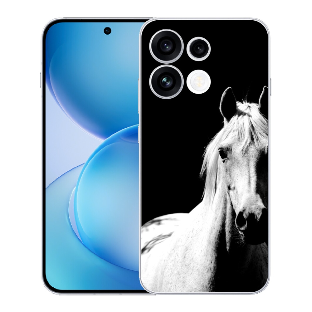 Gélový kryt mmCase na Oppo Reno 16 FS 5G - biely kôň 5