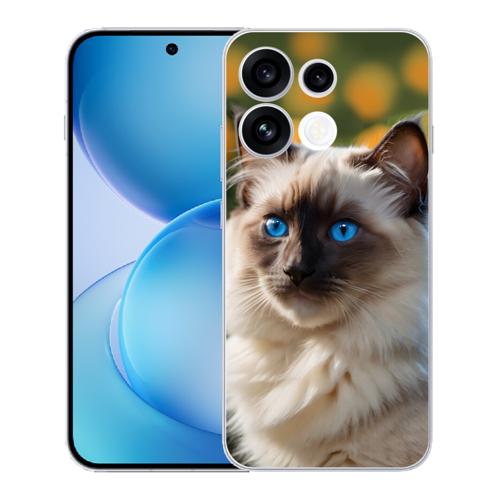 Gélový kryt mmCase na Oppo Reno 16 FS 5G - biely ragdoll