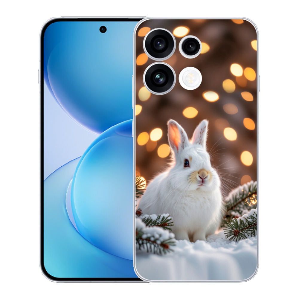 Gélový kryt mmCase na Oppo Reno 16 FS 5G - biely zajac