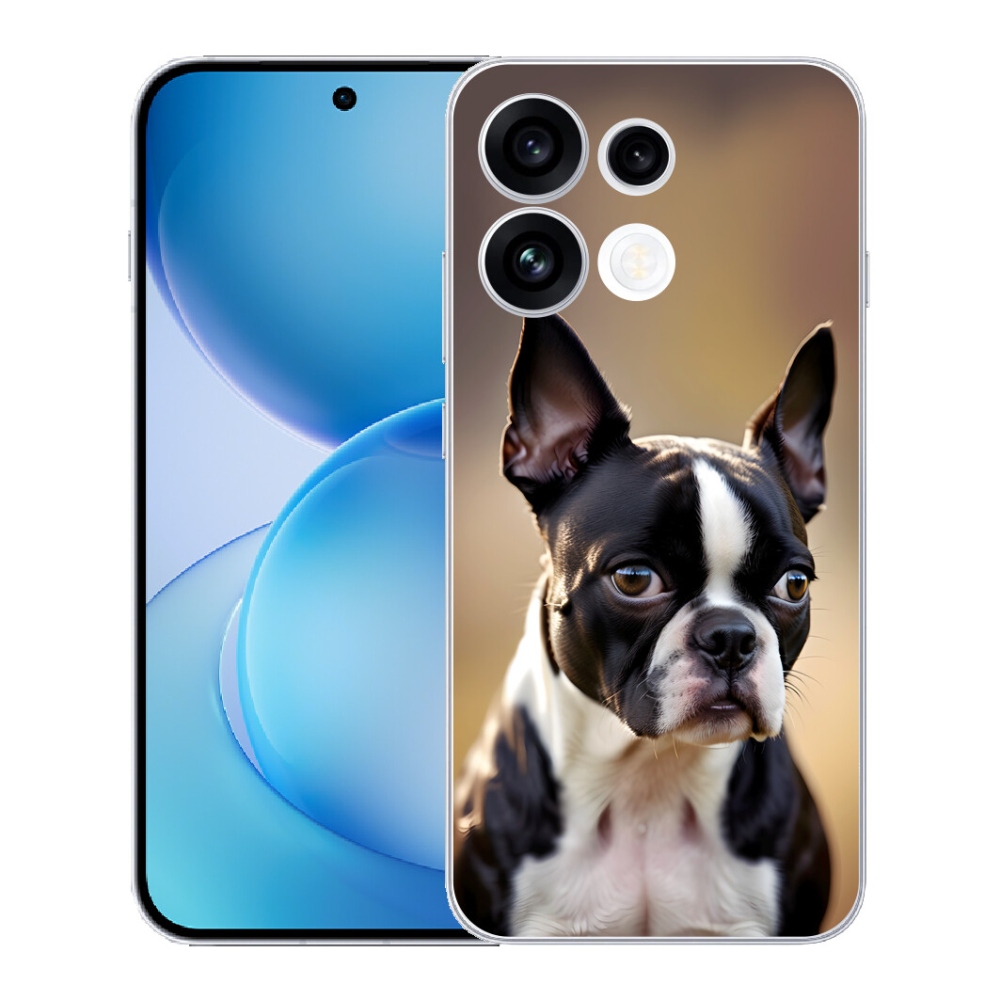Gélový kryt mmCase na Oppo Reno 16 FS 5G - bostonský teriér
