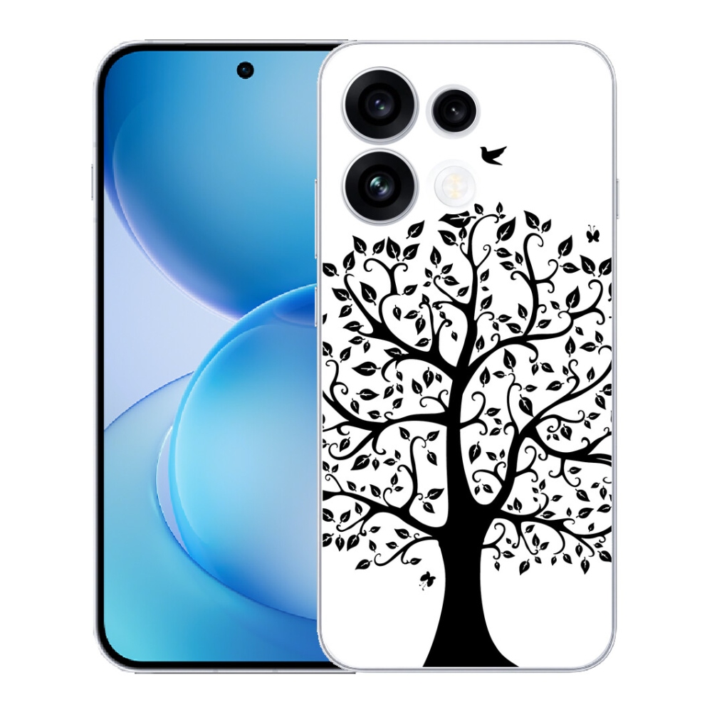 Gélový kryt mmCase na Oppo Reno 16 FS 5G - čiernobiely strom