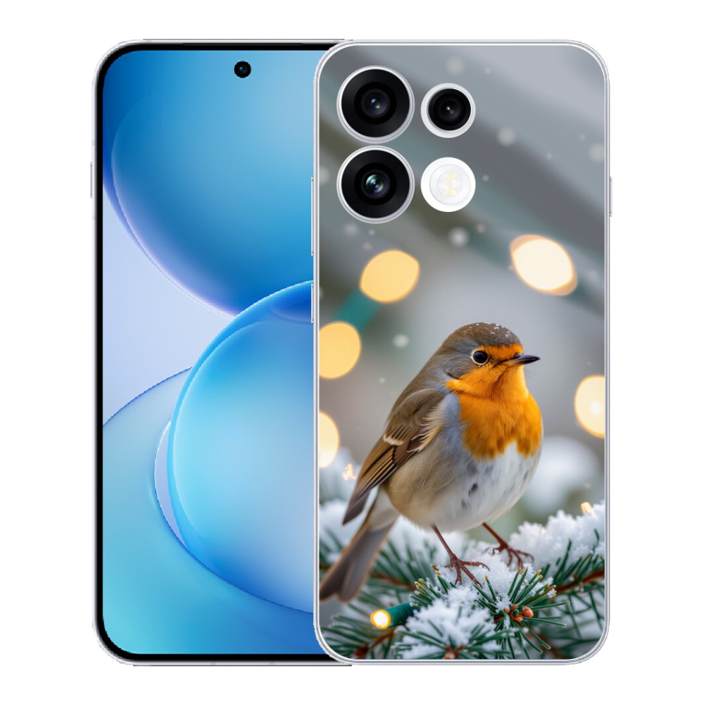 Gélový kryt mmCase na Oppo Reno 16 FS 5G - červienka v zime