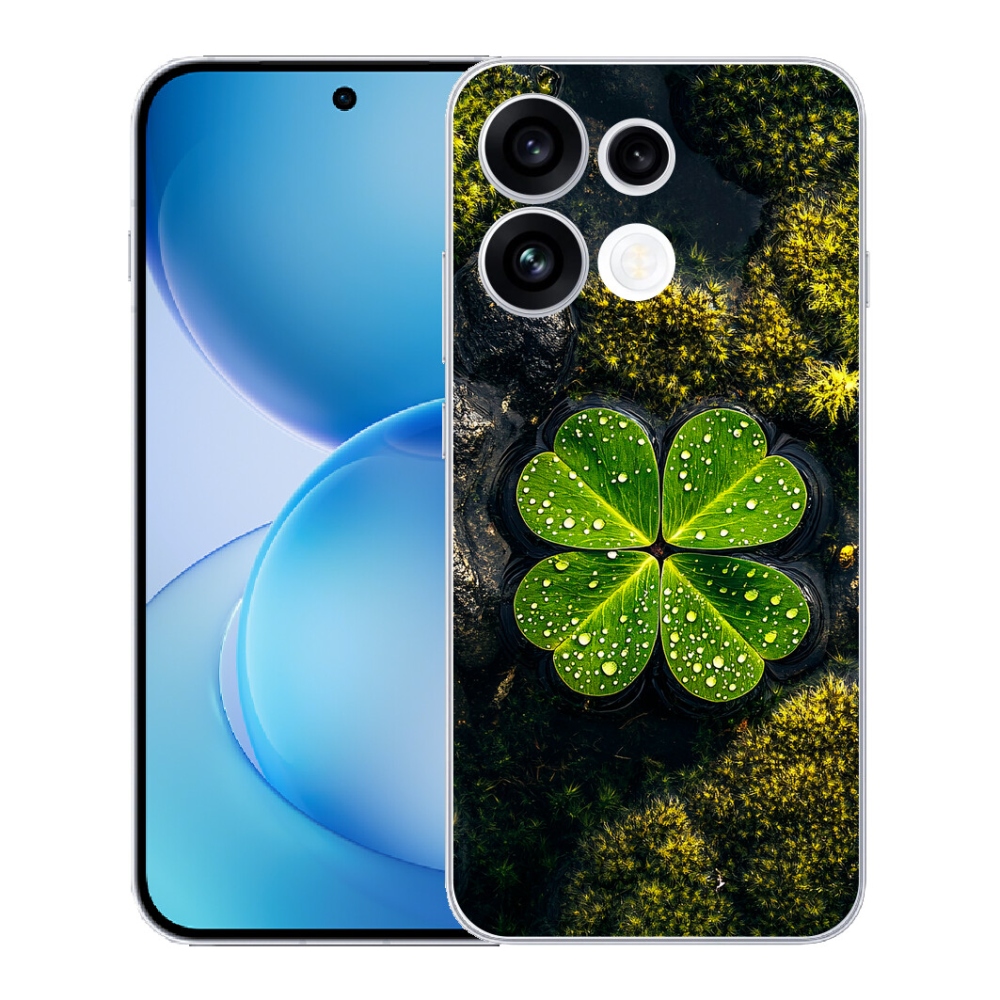 Gélový kryt mmCase na Oppo Reno 16 FS 5G - štvorlístok