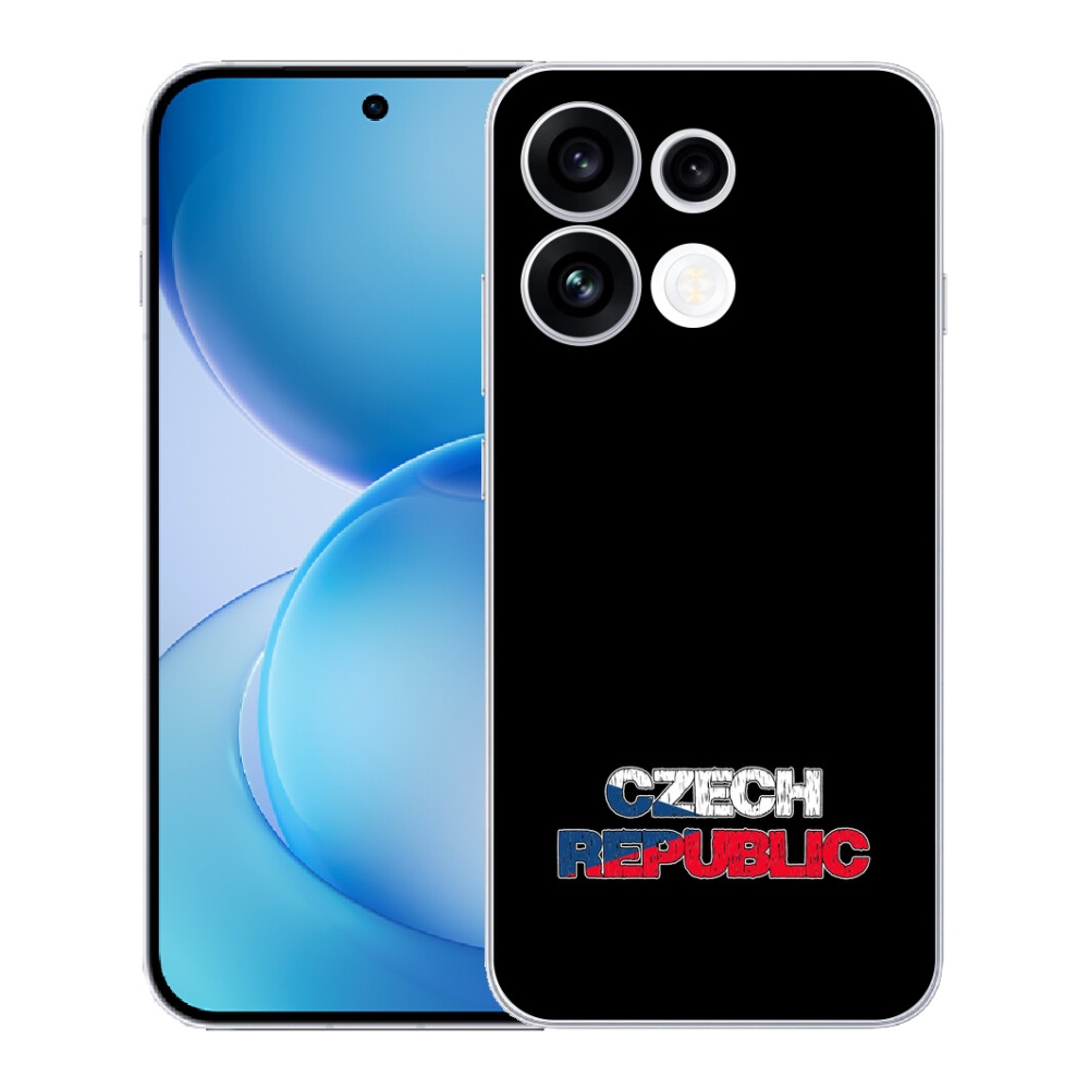 Gélový kryt mmCase na Oppo Reno 16 FS 5G - Slovak Republic čierne pozadie