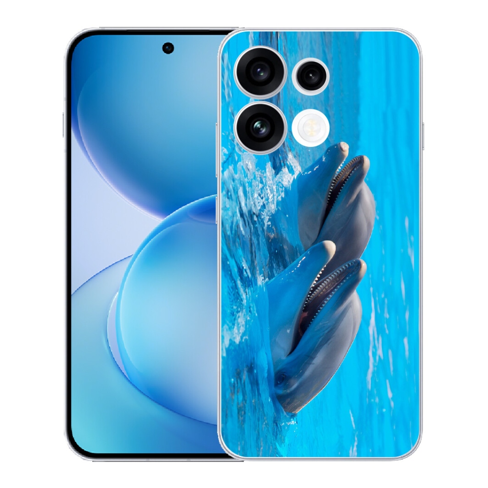 Gélový kryt mmCase na Oppo Reno 16 FS 5G - delfíny