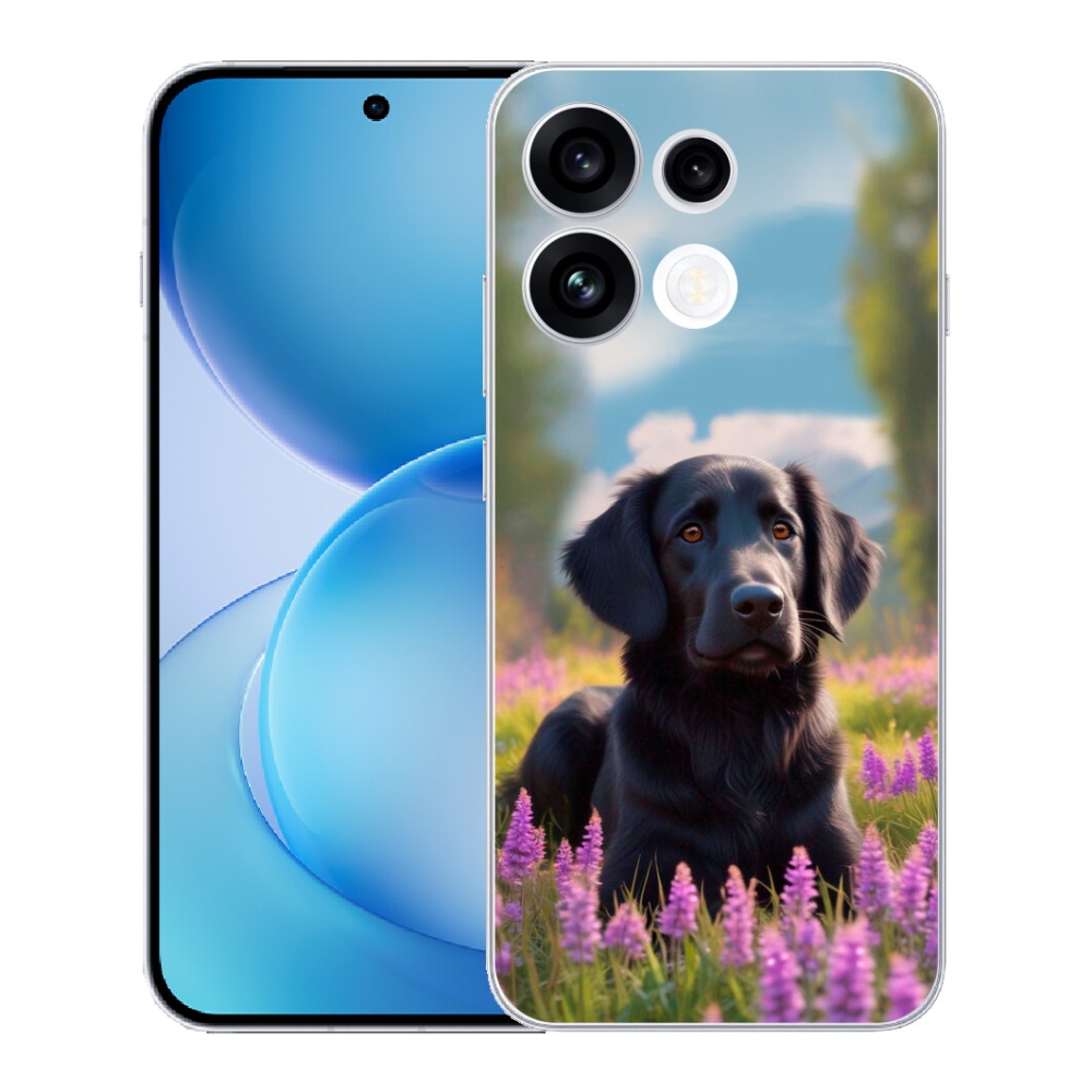 Gélový kryt mmCase na Oppo Reno 16 FS 5G - elegantný čierny retriever