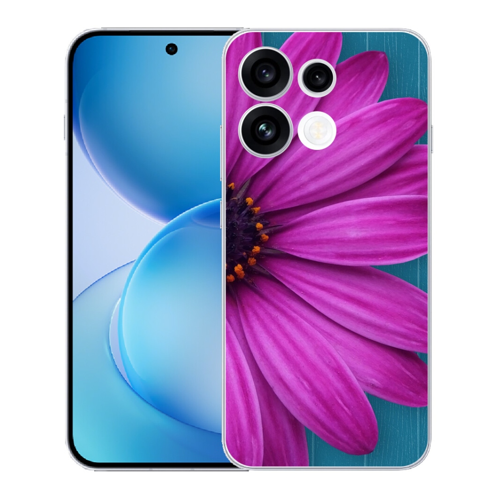Gélový kryt mmCase na Oppo Reno 16 FS 5G - fialová margaréta
