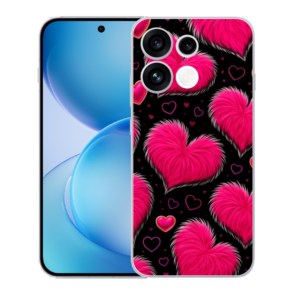Gélový kryt mmCase na Oppo Reno 16 FS 5G - hebké srdce