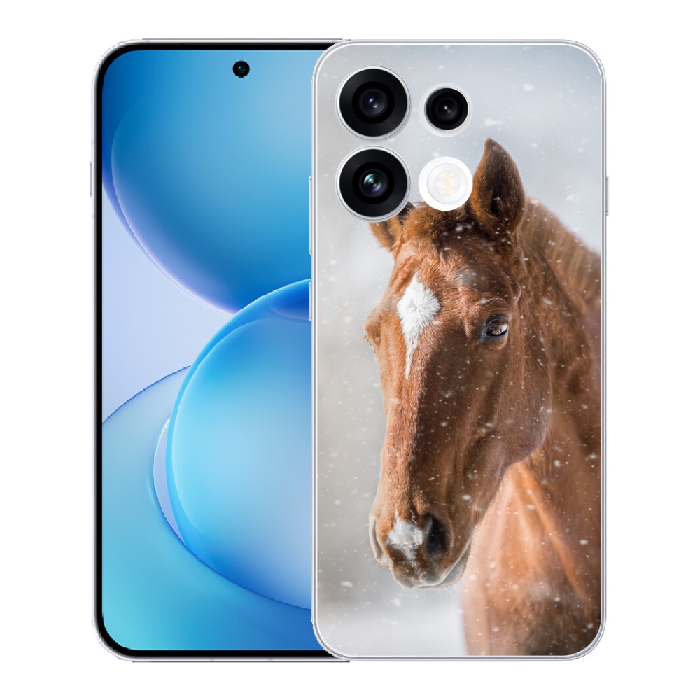 Gélový kryt mmCase na Oppo Reno 16 FS 5G - hnedý kôň 2