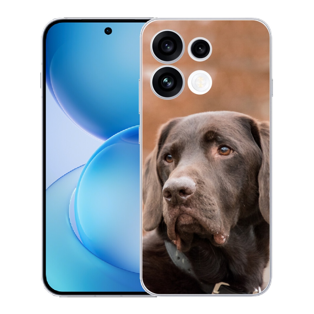 Gélový kryt mmCase na Oppo Reno 16 FS 5G - hnedý labrador