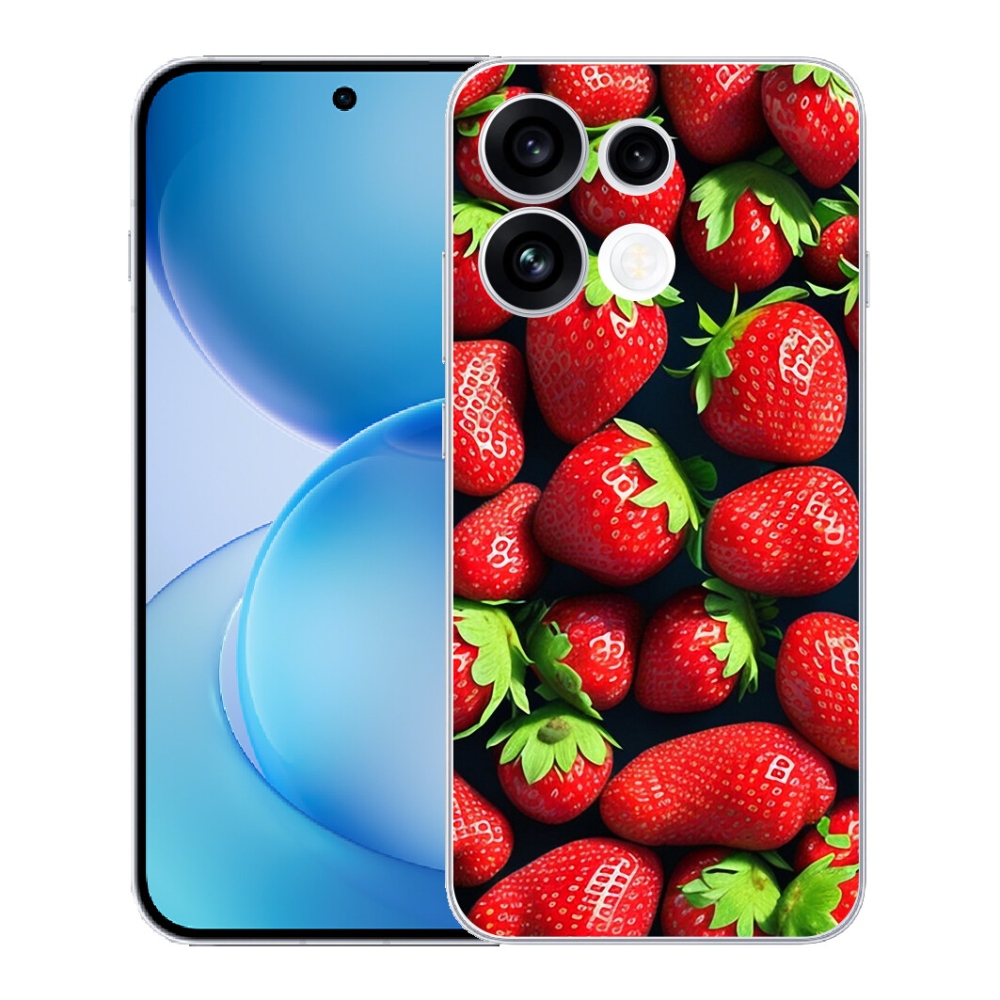 Gélový kryt mmCase na Oppo Reno 16 FS 5G - jahody