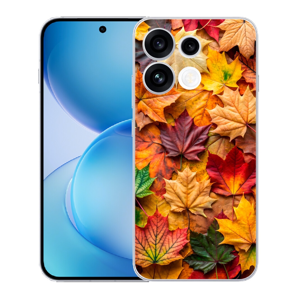 Gélový kryt mmCase na Oppo Reno 16 FS 5G - javorové listy 2