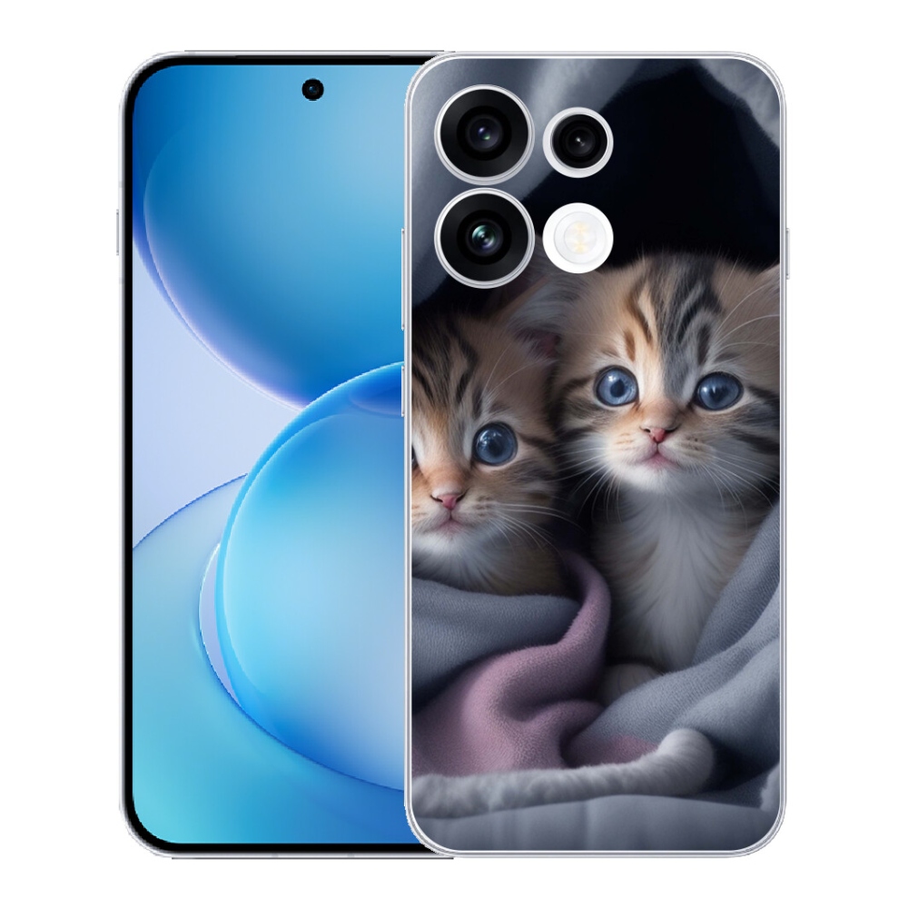Gélový kryt mmCase na Oppo Reno 16 FS 5G - mačacie duo 2