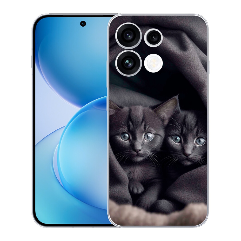 Gélový kryt mmCase na Oppo Reno 16 FS 5G - mačacie duo