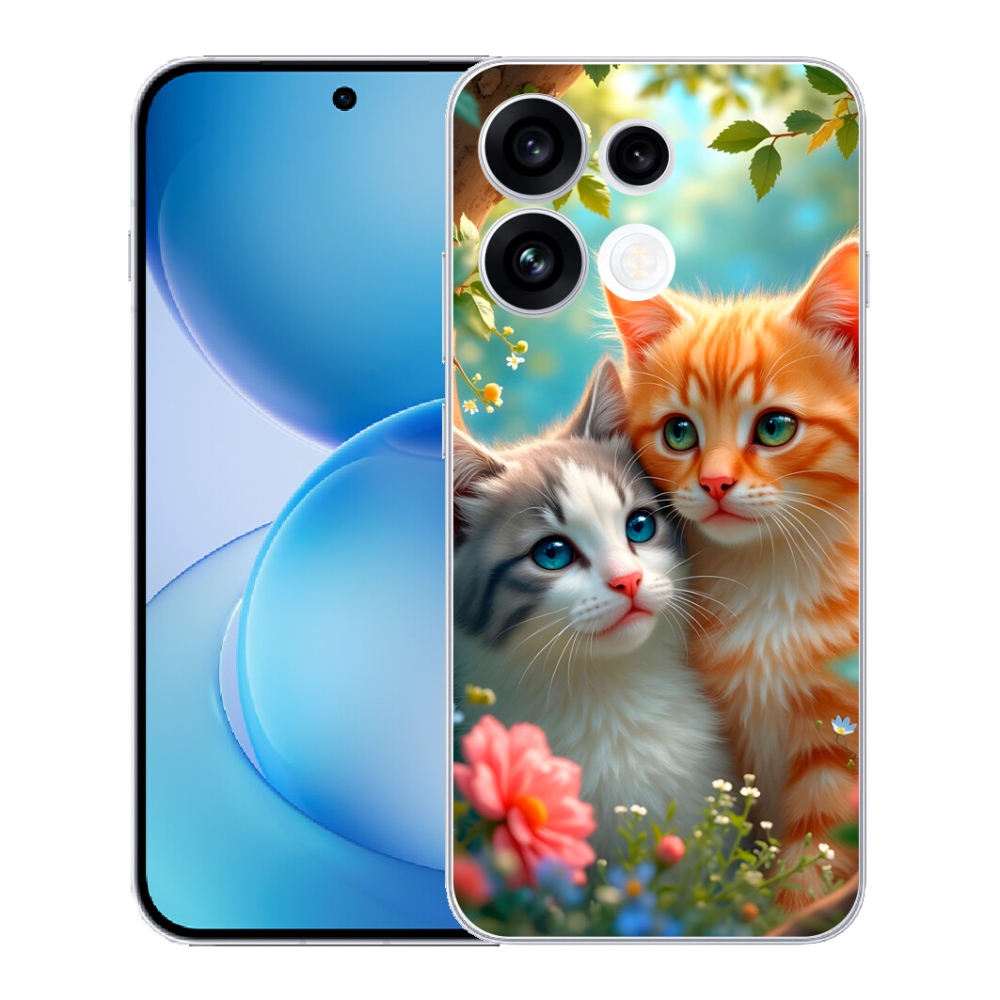 Gélový kryt mmCase na Oppo Reno 16 FS 5G - mačacia láska 2