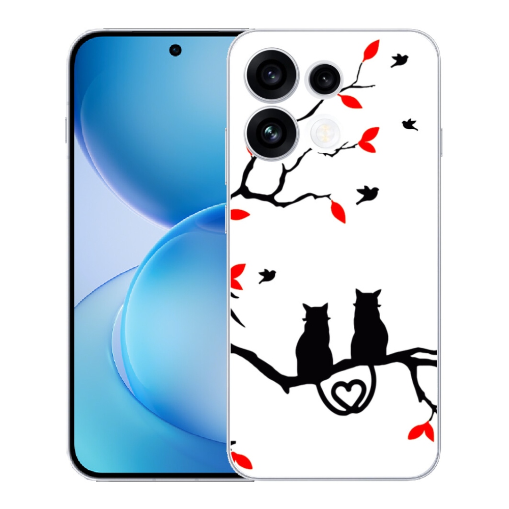 Gélový kryt mmCase na Oppo Reno 16 FS 5G - mačacia láska
