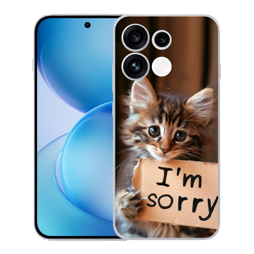 Gélový kryt mmCase na Oppo Reno 16 FS 5G - mačacie ospravedlnenie