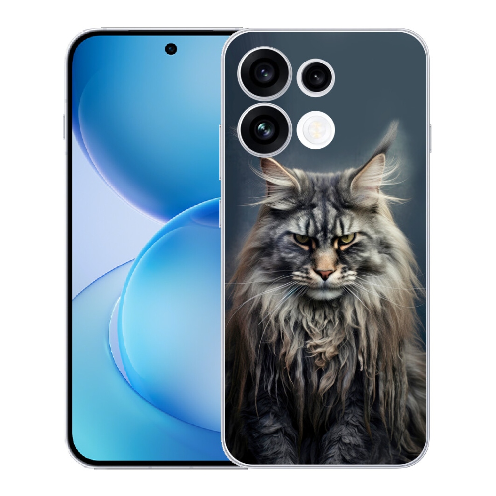 Gélový kryt mmCase na Oppo Reno 16 FS 5G - mačacie pohľad 4