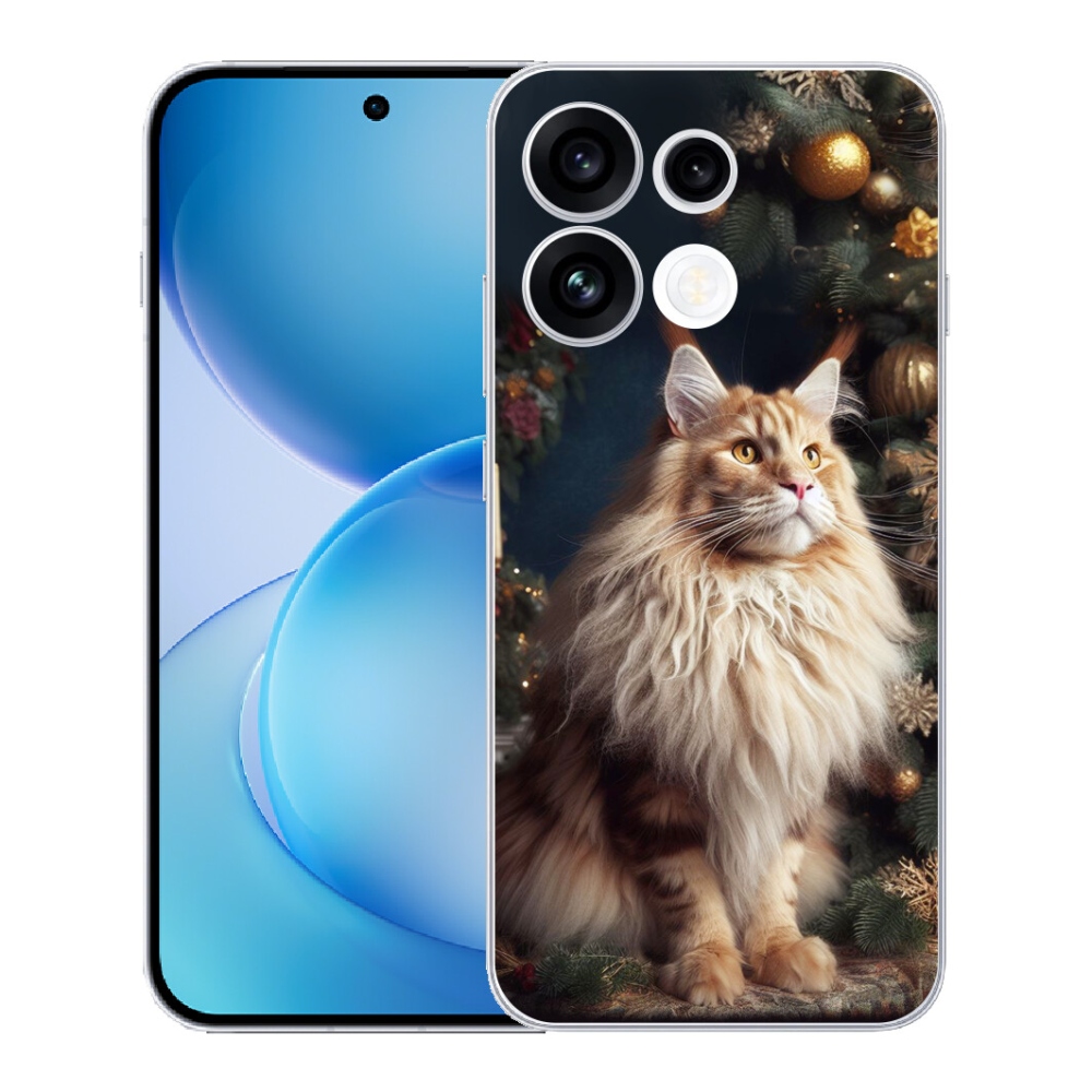 Gélový kryt mmCase na Oppo Reno 16 FS 5G - mačka pri stromčeku