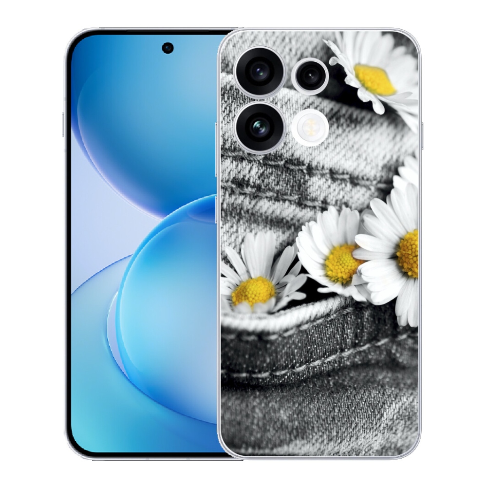 Gélový kryt mmCase na Oppo Reno 16 FS 5G - margaréty