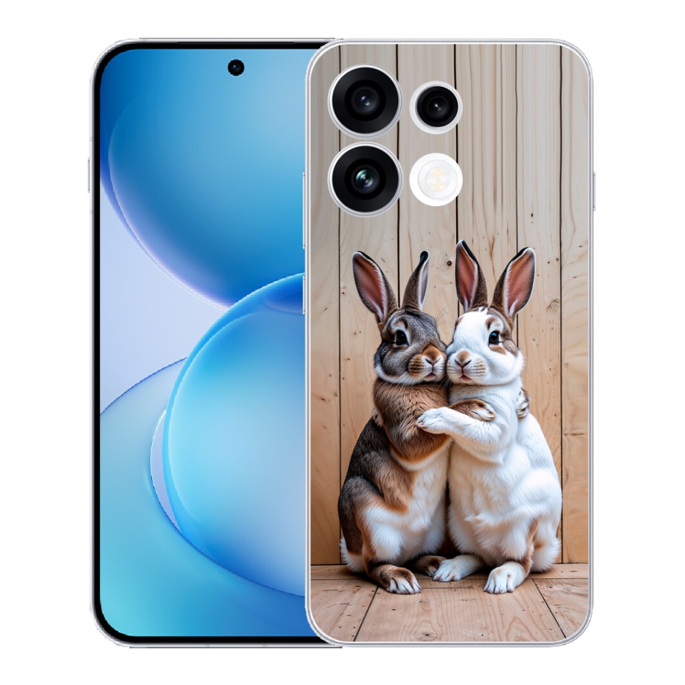Gélový kryt mmCase na Oppo Reno 16 FS 5G - králičie pár