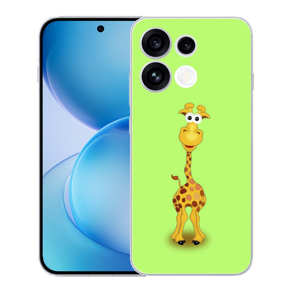 Gélový kryt mmCase na Oppo Reno 16 FS 5G - kreslená žirafa