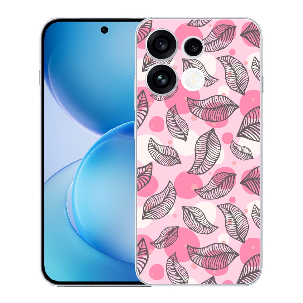 Gélový kryt mmCase na Oppo Reno 16 FS 5G - kreslené padajúce listy
