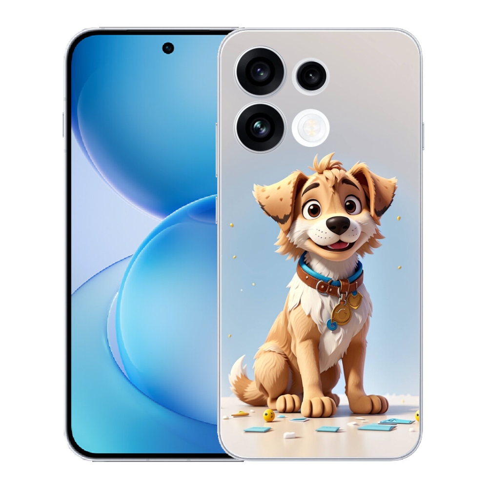 Gélový kryt mmCase na Oppo Reno 16 FS 5G - kreslené šteňa