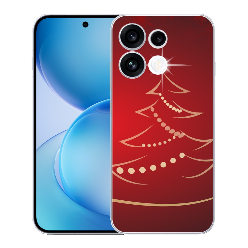 Gélový kryt mmCase na Oppo Reno 16 FS 5G - kreslený vianočný stromček