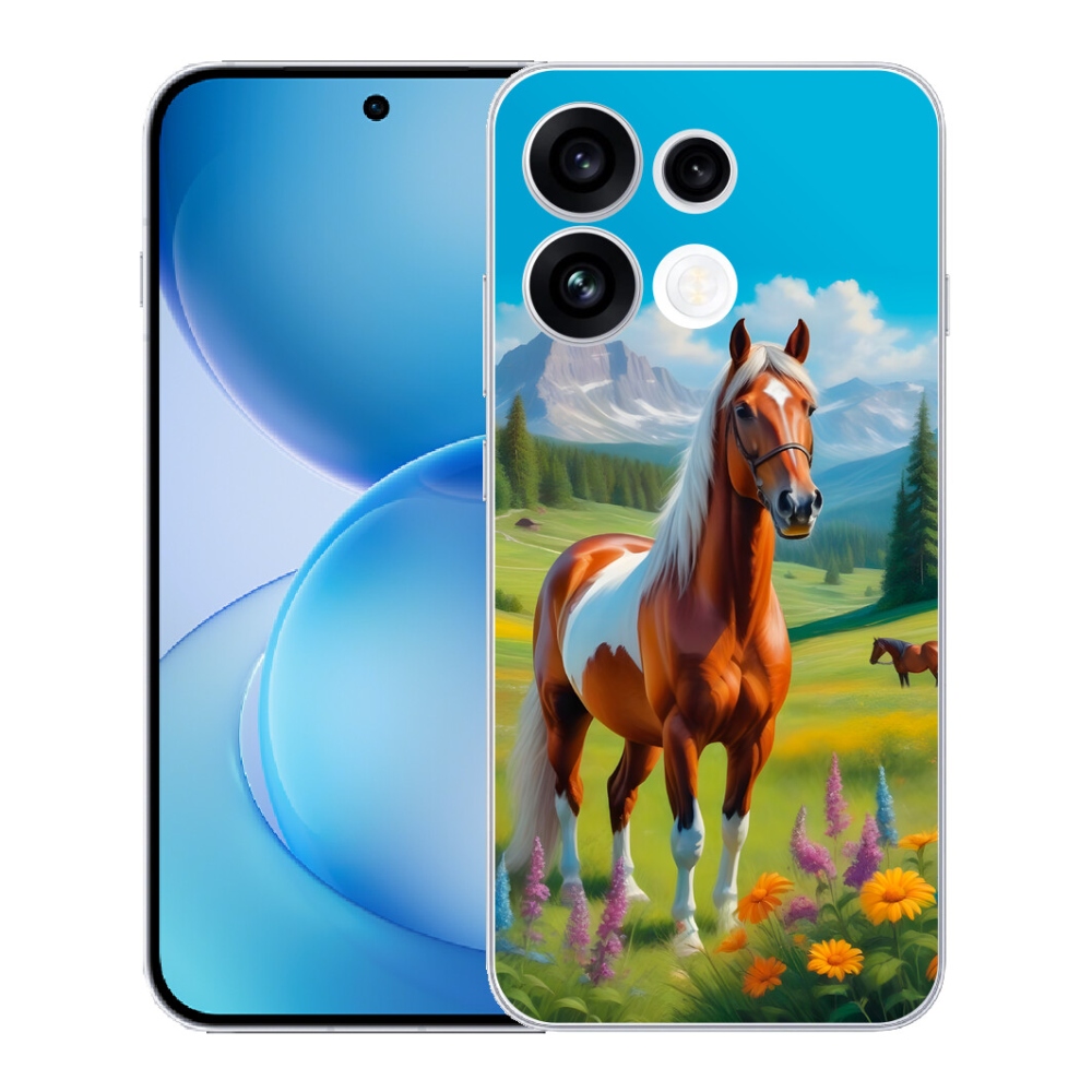 Gélový kryt mmCase na Oppo Reno 16 FS 5G - kôň na lúke