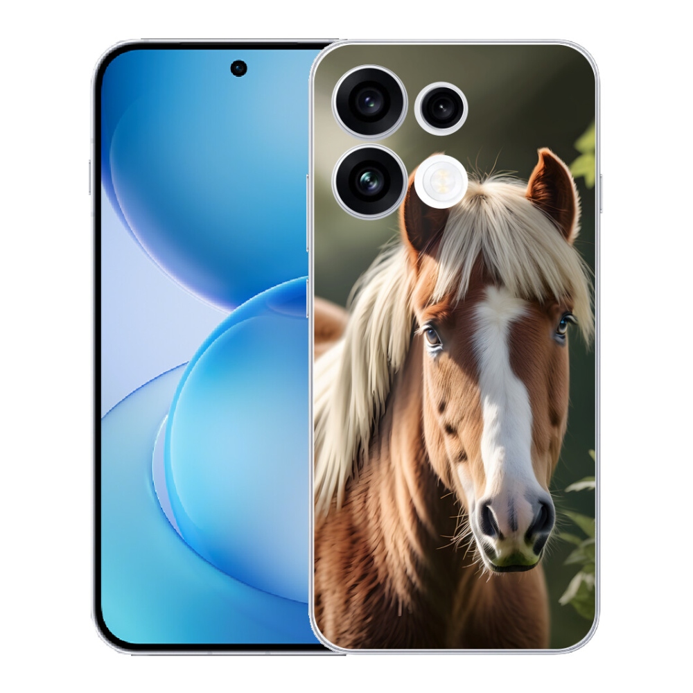 Gélový kryt mmCase na Oppo Reno 16 FS 5G - kôň so svetlou hrivou