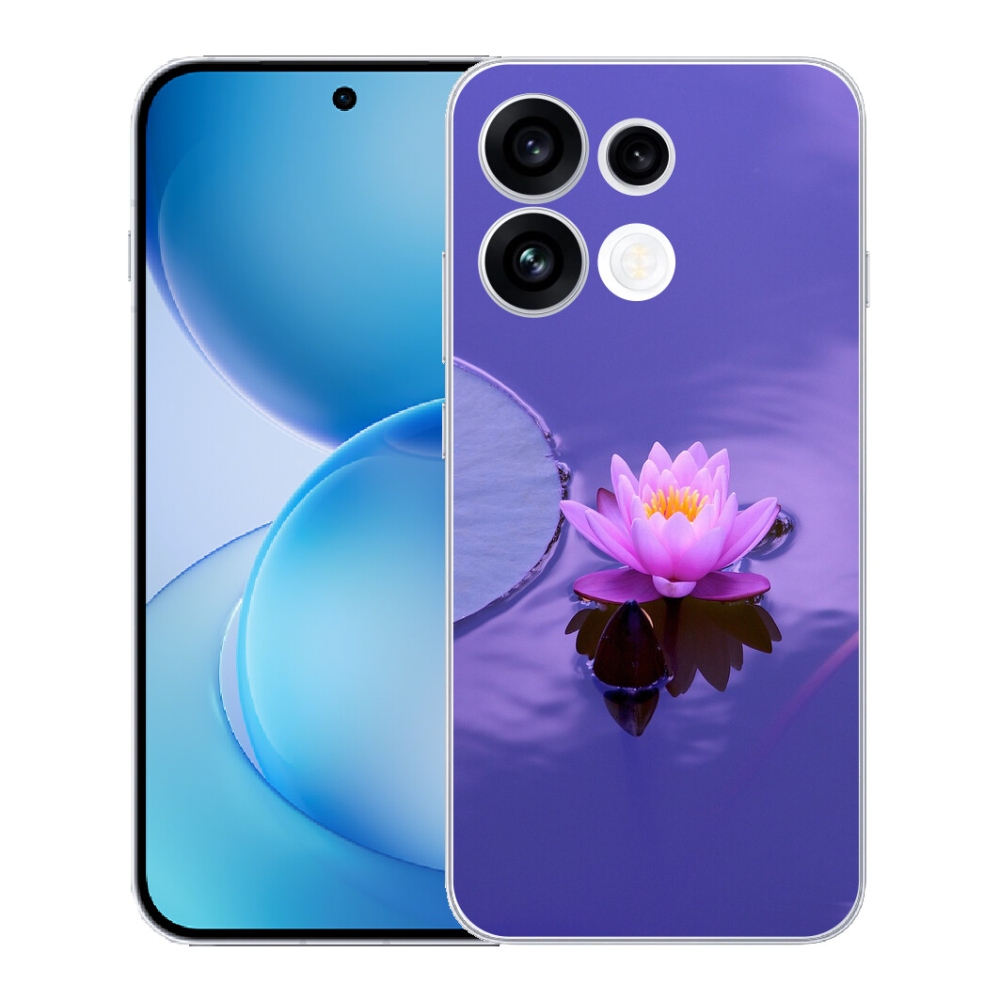 Gélový kryt mmCase na Oppo Reno 16 FS 5G - kvet na hladine