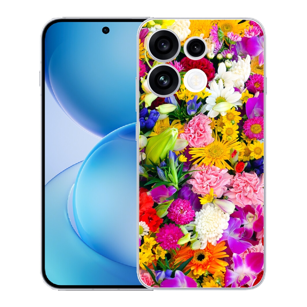 Gélový kryt mmCase na Oppo Reno 16 FS 5G - kvety 12