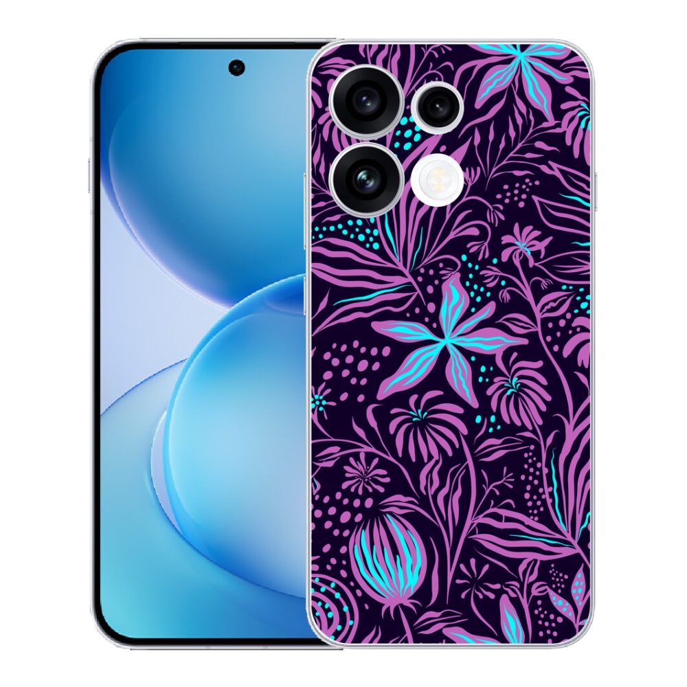 Gélový kryt mmCase na Oppo Reno 16 FS 5G - kvety 2