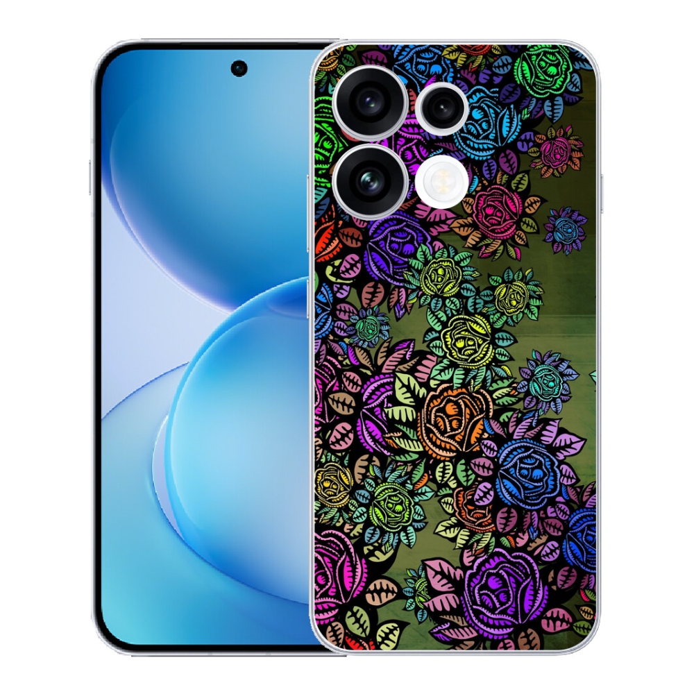 Gélový kryt mmCase na Oppo Reno 16 FS 5G - kvety 6