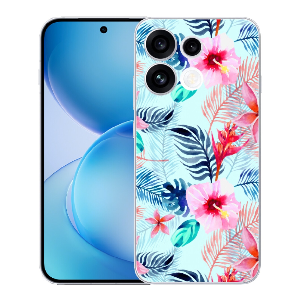 Gélový kryt mmCase na Oppo Reno 16 FS 5G - kvety